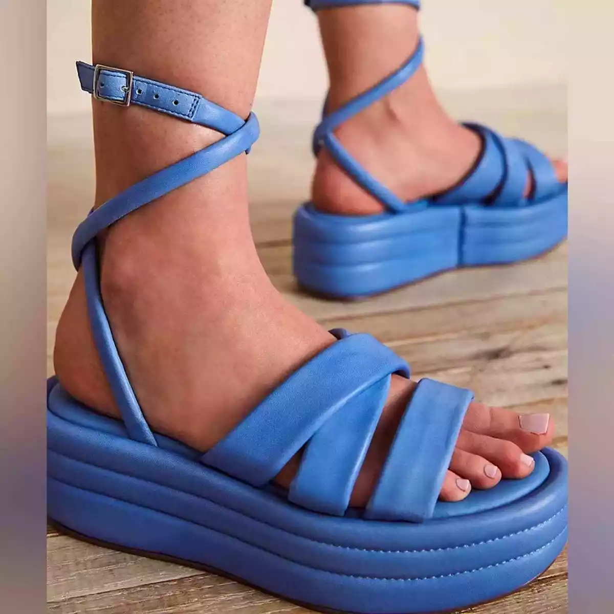 Blue flatforms clearance