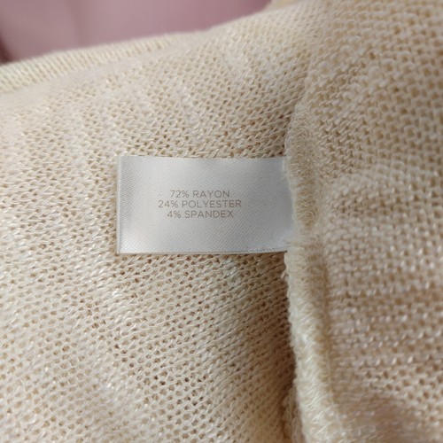 Decree Women's Beige Knee Length Long Sleeve Tight-Knit Cardigan Medium NWT - Picture 6 of 6