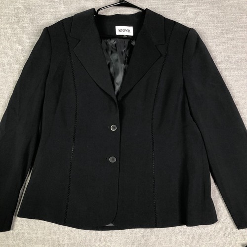 Neu mit Etikett Kasper Blazer Bleistiftrock Anzug Set Damen 16 schwarz Business Büro Freizeit - Bild 2 von 16