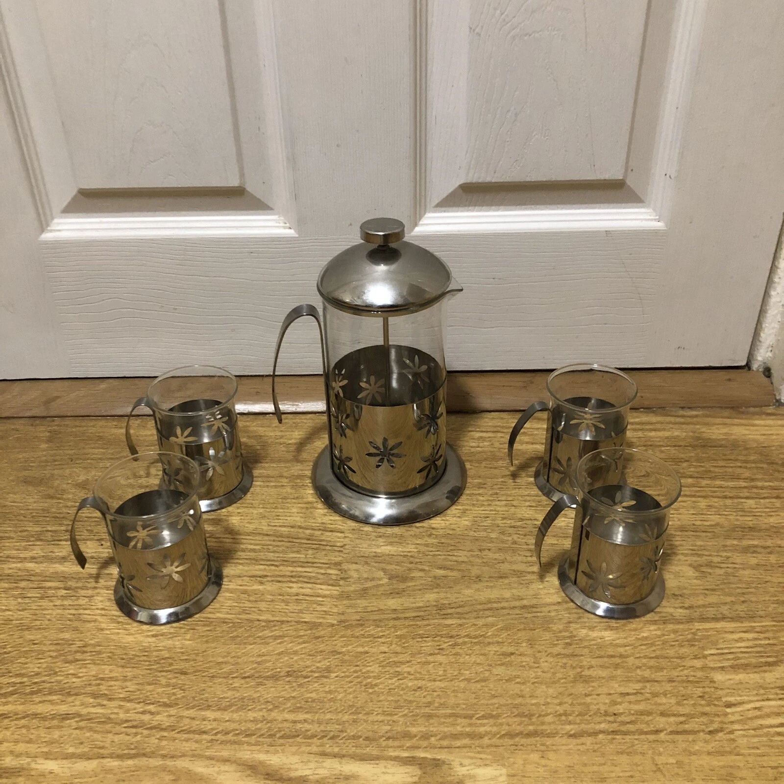 Vintage Coffee French Press With 4 Cups