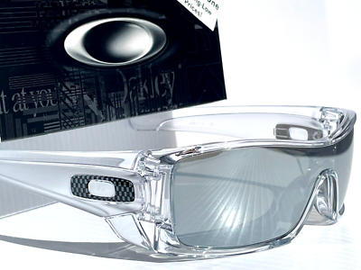 Oakley BATWOLF Clear CARBON FIBER Icon POLARIZED Galaxy Chrome