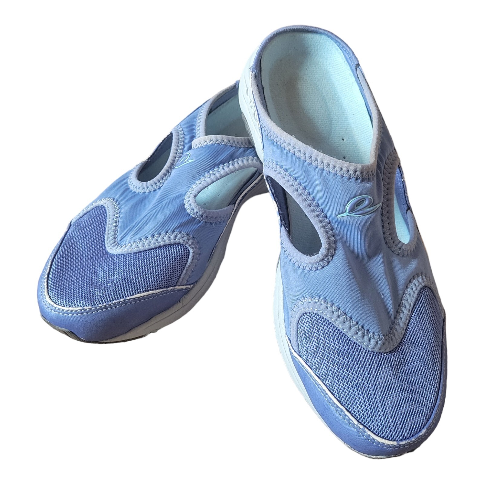 Easy Spirit Women Traver Comfort Walking Mules Size 7 Periwinkle Blue READ  | eBay