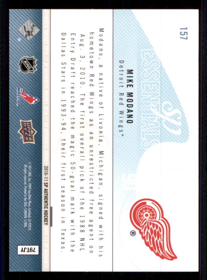 2010-11 SP Authentic #157 Mike Modano ESS /1999 - Image 2 of 2