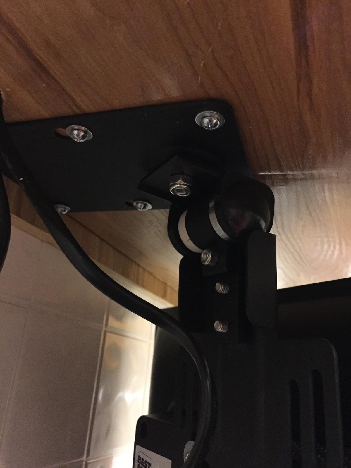 Kitchen Under TV Mount 90 Degree Tilt Folding Bracket for 13