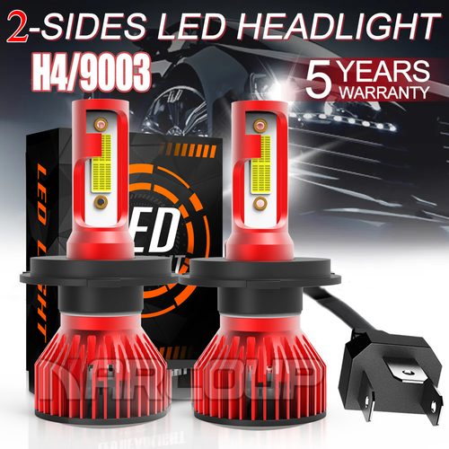 For HONDA CIVIC 1996-2000 LED Headlight H4/9003 6000K White Bulbs Hi/Low Beam 2X