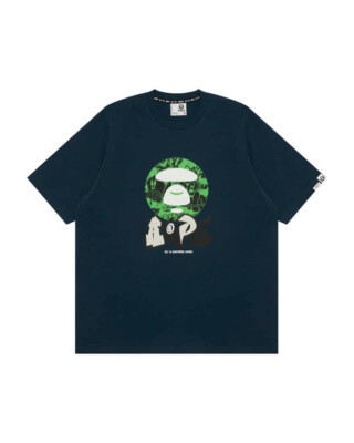 【AAPE by A BATHING APE】Moonface カモ グラフィック Tシャツ Aape Moonface logo printed short sleeve tee | Bape official