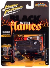 Johnny Lightning Street Freaks Black With Flames 1957 Chevrolet Nomad 164 Car