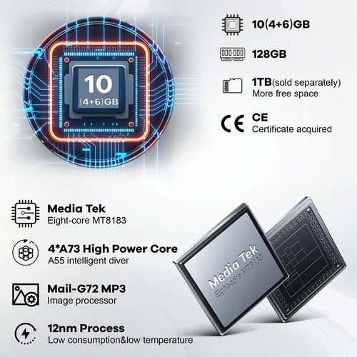 NUOVO tablet Octa-Core 10 GB + 128 G 1280 * 800 WIFI Android 14 10,1 pollici touchscreen - Foto 2 di 9