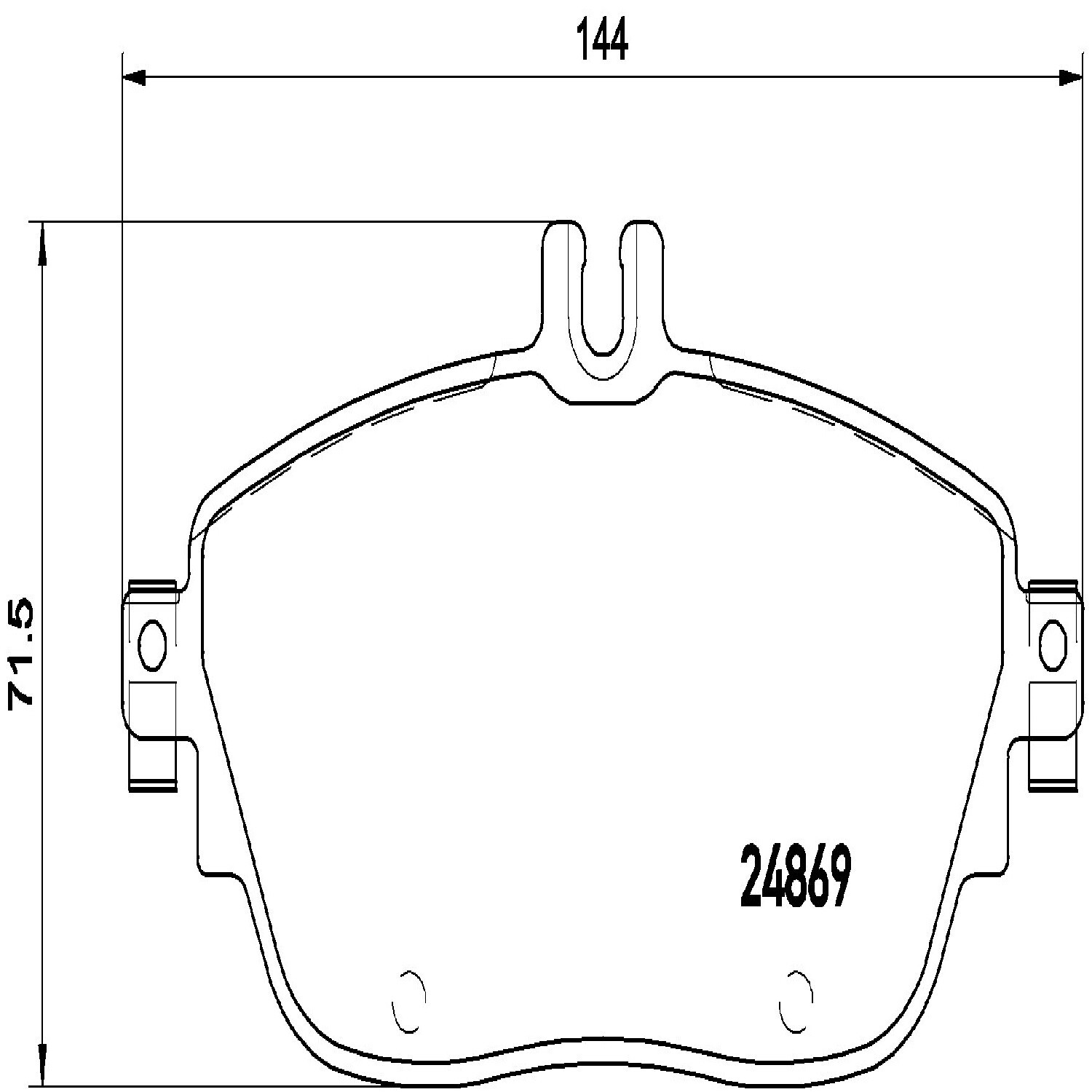 Front Disc Brake Pad Set for GLA250, QX30, CLA250, B250e+More (P50093