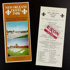 1970s New Orleans LA Travel Trailer Park Vintage Brochure Tourist Attractions