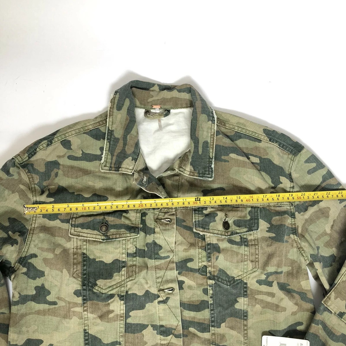 Veste Free People Camouflage Vert Militaire - Taille S - Coton - Occasion Bon état