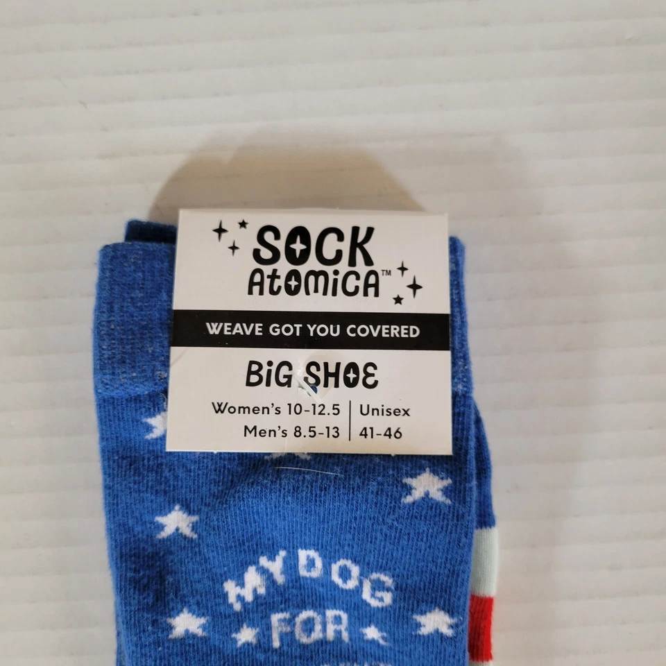 Calcetines My Dog For President Crew para mujer 10,5-12 calcetín Atomica divertido novedad juguetón Foto 3 de 4