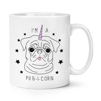 I'm A Pugicorn Stars 284Ml Becher Tasse - Mops Hund Tiere Einhorn Rainbow Lustig