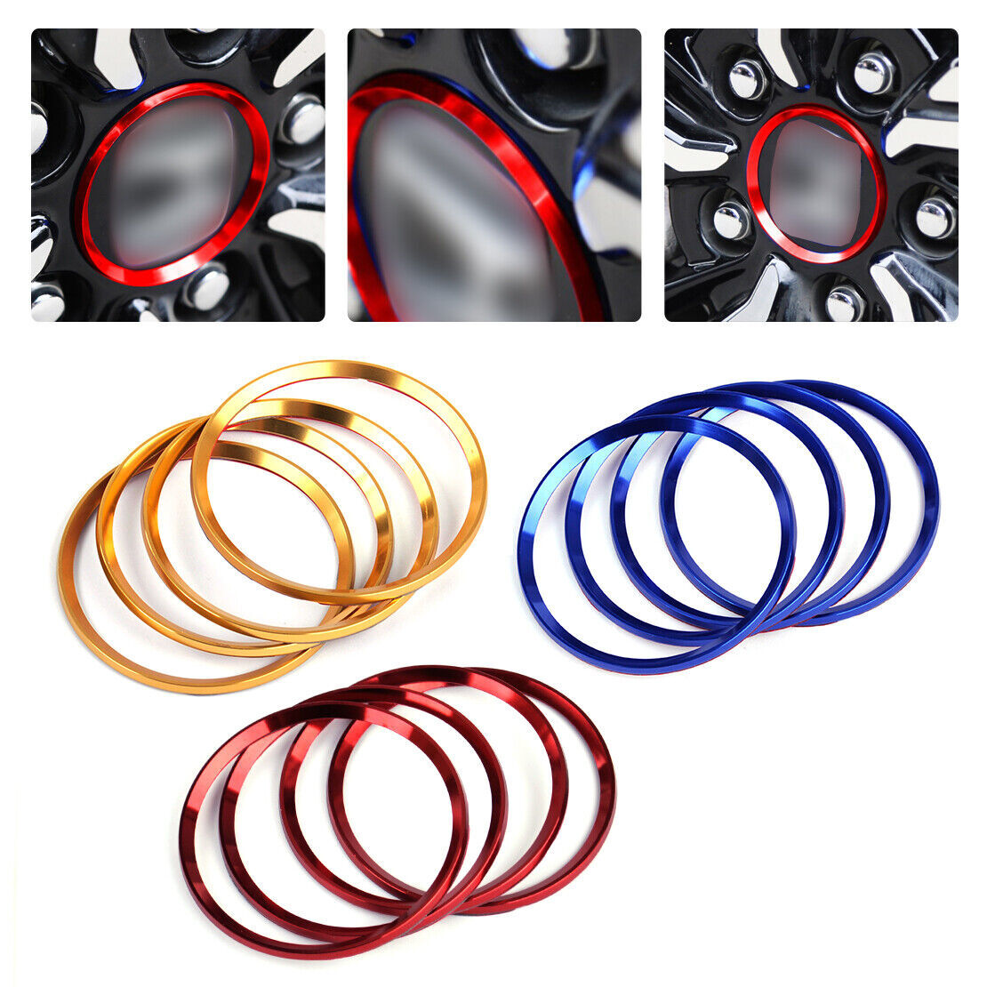 4pcs Alloy Wheel Center Hub Ring Decorative Cover Trim For Honda Civic 2016 2017