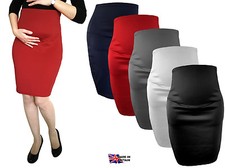 MATERNITY SKIRT OVER BUMP PREGNANCY CLOTHES PENCIL SKIRT