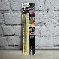 Eversharp EverGel Metallic Gel Ink Pen Acid Free Archival Quality GOLD BOLD NEW