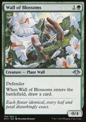 MTG Magic the Gathering Wall of Blossoms (190/316) Modern Horizons LP