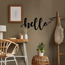 Hello Metal Wall Art, Wall Decor, Wall Hangings, Livingroom Home Decor Wall Art
