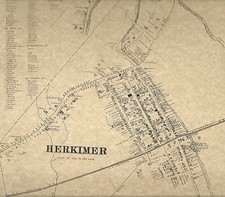 Herkimer East Schuyler East Herkimer NY 1868 cartes avec noms des propriétaires affichés