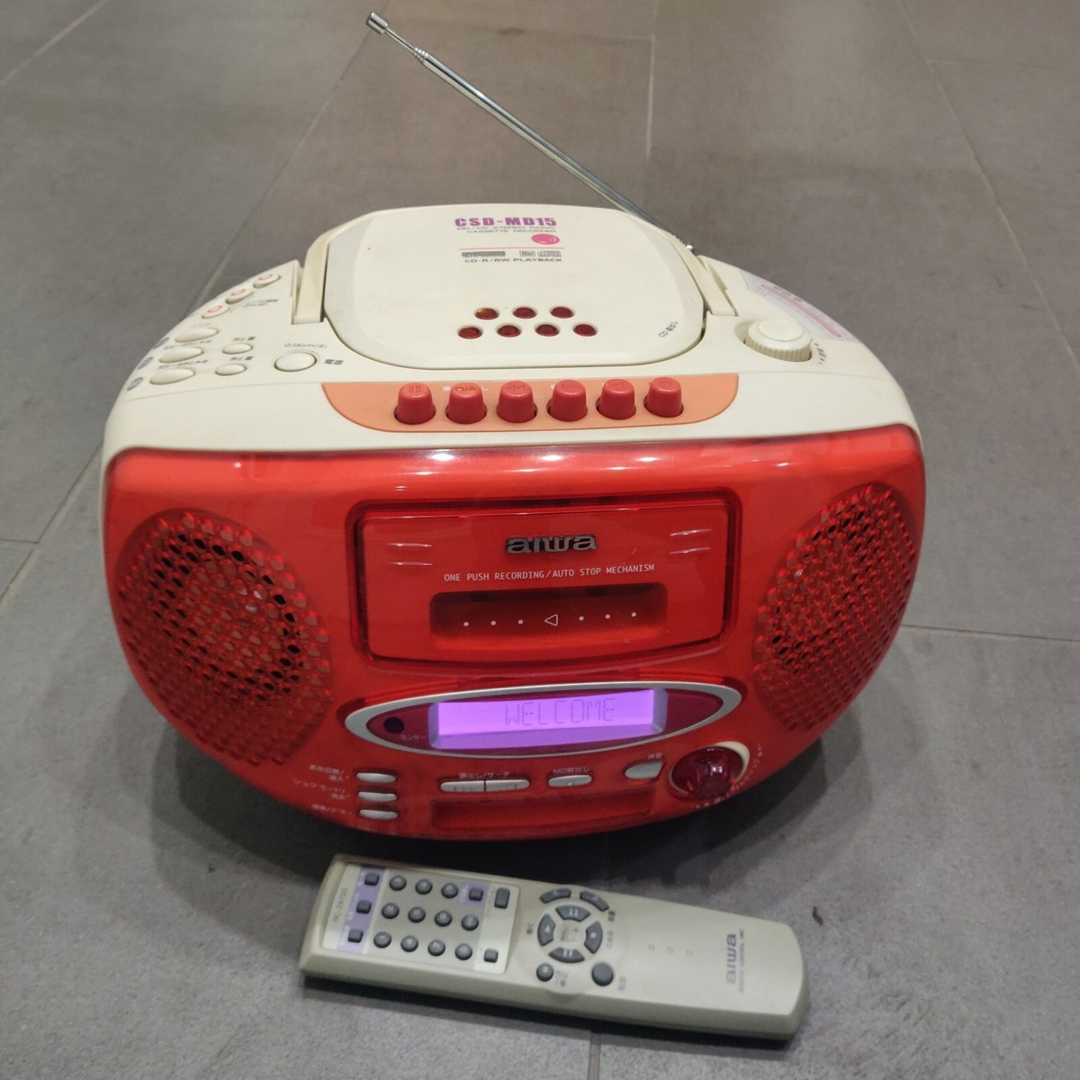 Aiwa CSD-MD15 CD MD MiniDisc Cassette Player Radio Boombox