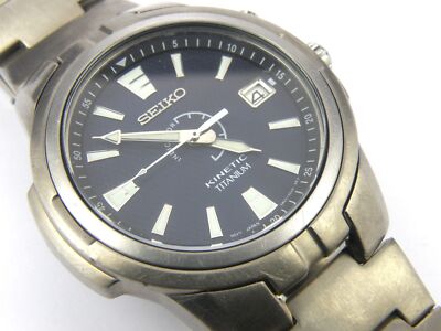 Herrenuhr Seiko Kinetic Titanium 5M62-0C10 - 100m - NEUER KONDENSATOR
