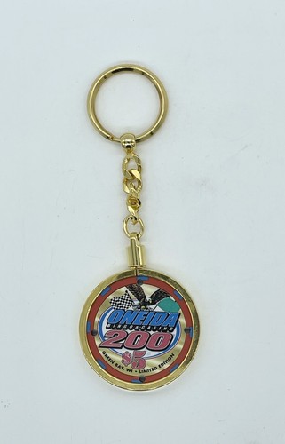 Oneida Bingo & Casino 300 Limited Edition Racing Chip Gold Tone 5” Keychain - Picture 4 of 6