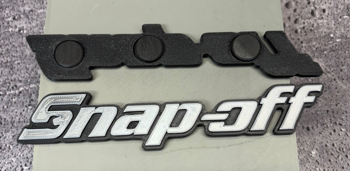 Snap-off 3D Printed Magnet; Toolbox Badge; Made in USA: 7
