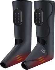 Cordless Foot and Leg Massager with Heat, Rechargeable Leg Massager for Circu...