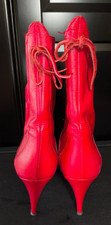 Italia Damen Stiefeletten Gr. 40, in Rot, Echtleder, guter Zustand!