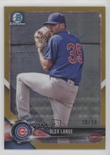 2018 Bowman Chrome Prospects Gold Refractor 30/50 Alex Lange #BCP54 nh6