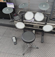 VISIONDRUM Electronic Mesh Drum Kit, Stool, Headphones & Sticks - MIDI/ AuxIn