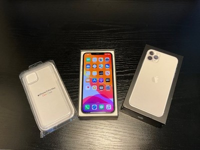 Apple iPhone 11 Pro Max 256GB Silver Open Box iOS13 locked to Cricket