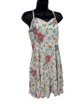 Old Navy Pullover Fit Flare Floral Lined Tank Dress M Cottagecore Bloom Fairy