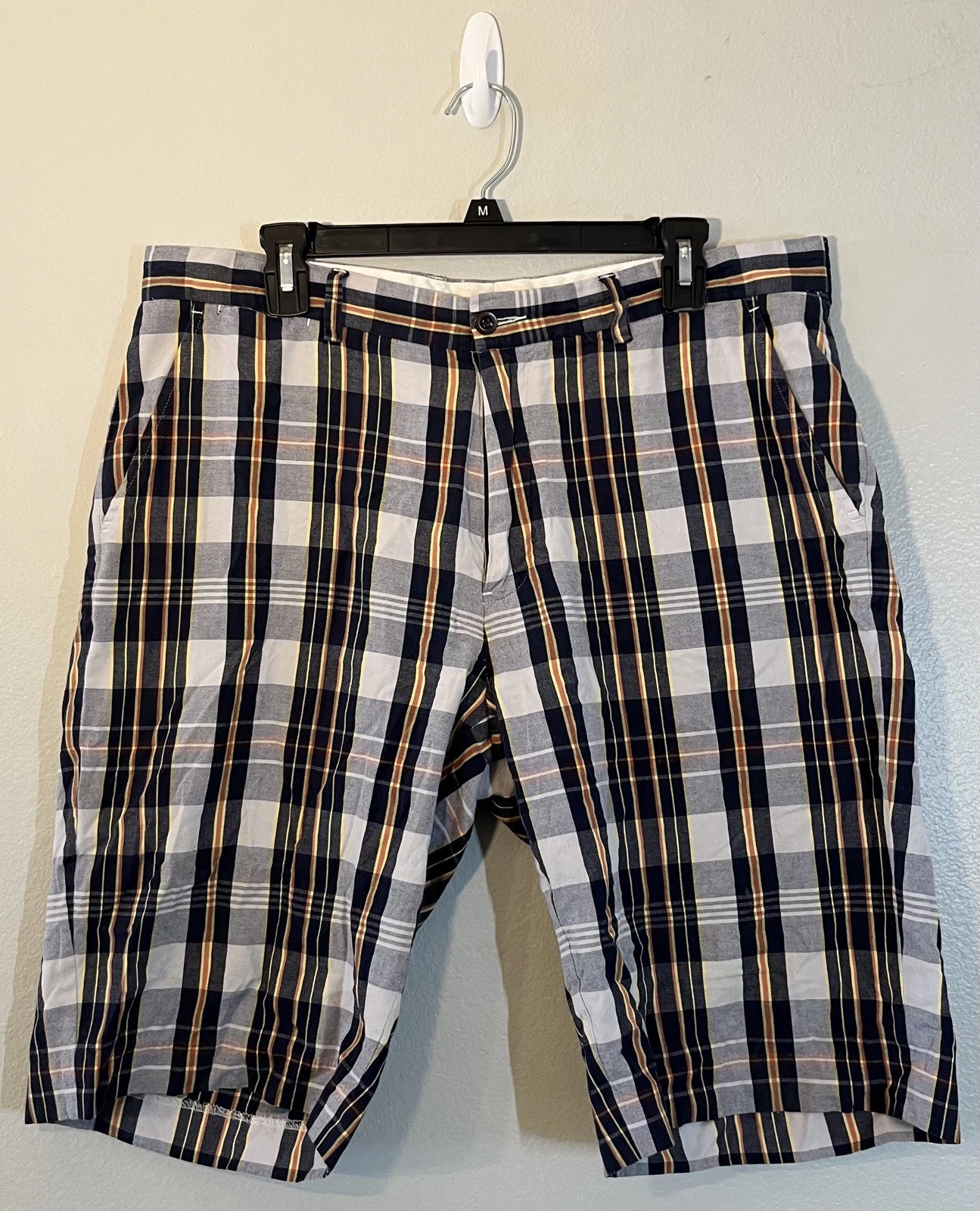 Vtg Y2K Polo Ralph Lauren Shorts Size 35 Plaid Cotton Classic Golf Preppy