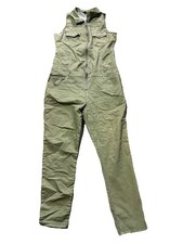 VIP Jeans Jumpsuit 19/20 Womens Olive Green Sleeveless Zip Front Utility Pockets