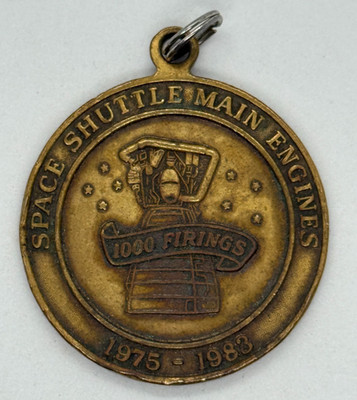 1983 Rocketdyne Space Shuttle Main Engine SSME 1000 Firings Medallion