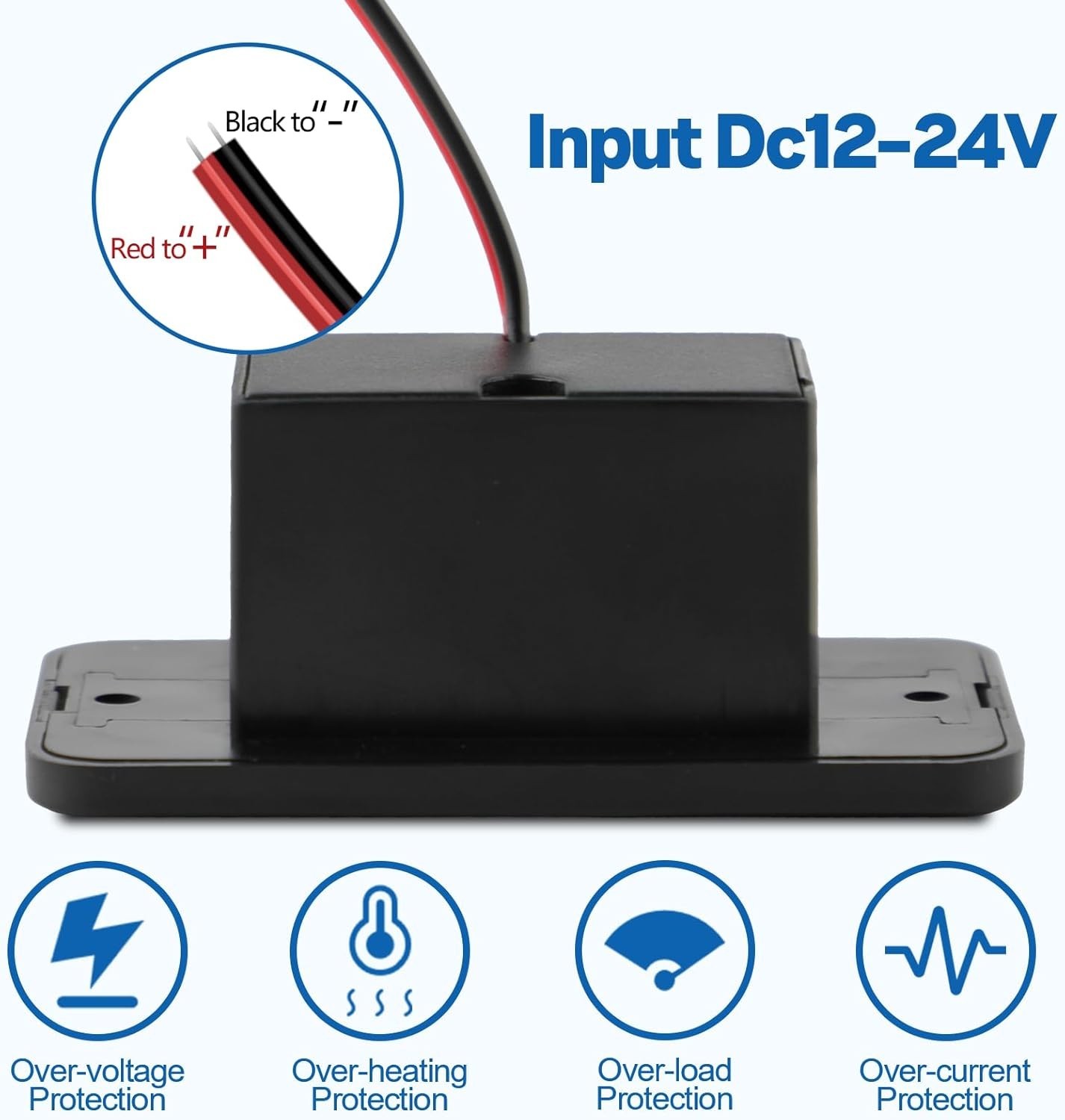 2 Pack RV USB Outlet 12V-24V Wall Mount, Dual USB Charger, USB-A & USB-C Output