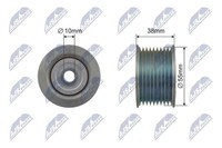 Spannrolle Keilrippenriemen NTY RNK-TY-042 Metall FüR Toyota Land Cruiser 200