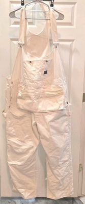 #ad VTG Sears Perma Prest Tri Blend Tradewear Painters White Overalls Union Made $110.00