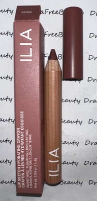 Ilia Lip Sketch Hydrating Lipstick Liner Crayon ~ GENRE ~ Mauve Brown Mini BNIB