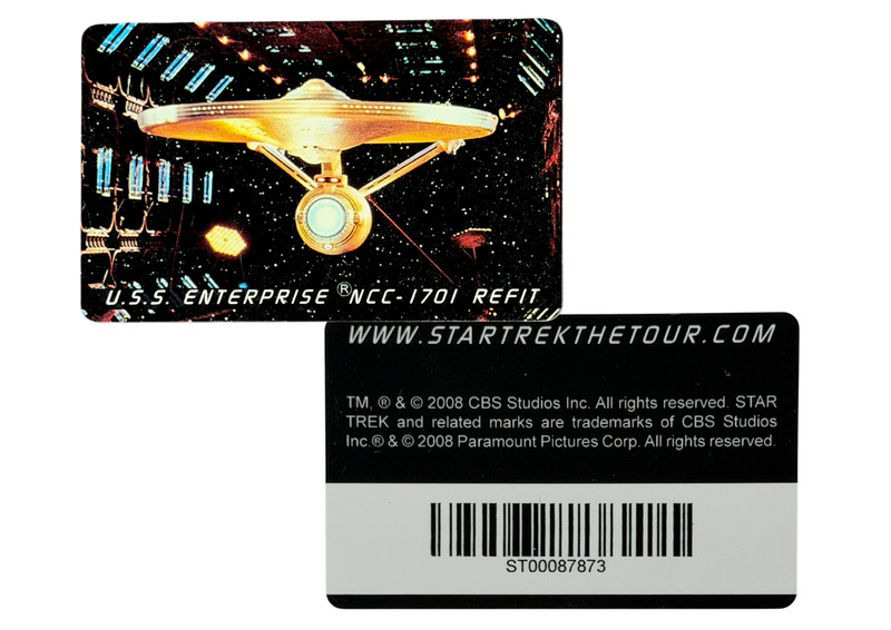 OBO🚀STAR TREK THE TOUR USS ENTERPRISE NCC-1701-D REFIT Tour Plastic Access Card