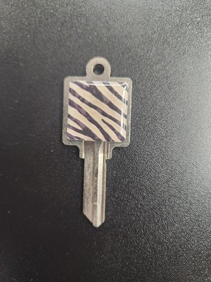 ZEBRA PRINTED SCHLAGE SC1 KEYBLANK (DISCON.) - READ DETAILS BELOW
