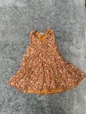Steve Madden BB Dakota Sunny Disposition Orange Floral Sleeveless Mini Dress S
