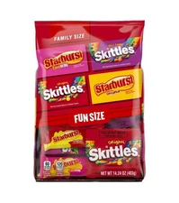 SKITTLES & STARBURST Assorted  Chewy Candy Fun Size, 14.24Oz