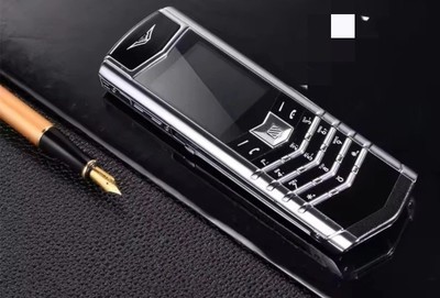 Vertu V10 Handy Metall Schwarz Silber Luxus Bar Telefon 2G Netz Entsperrt 