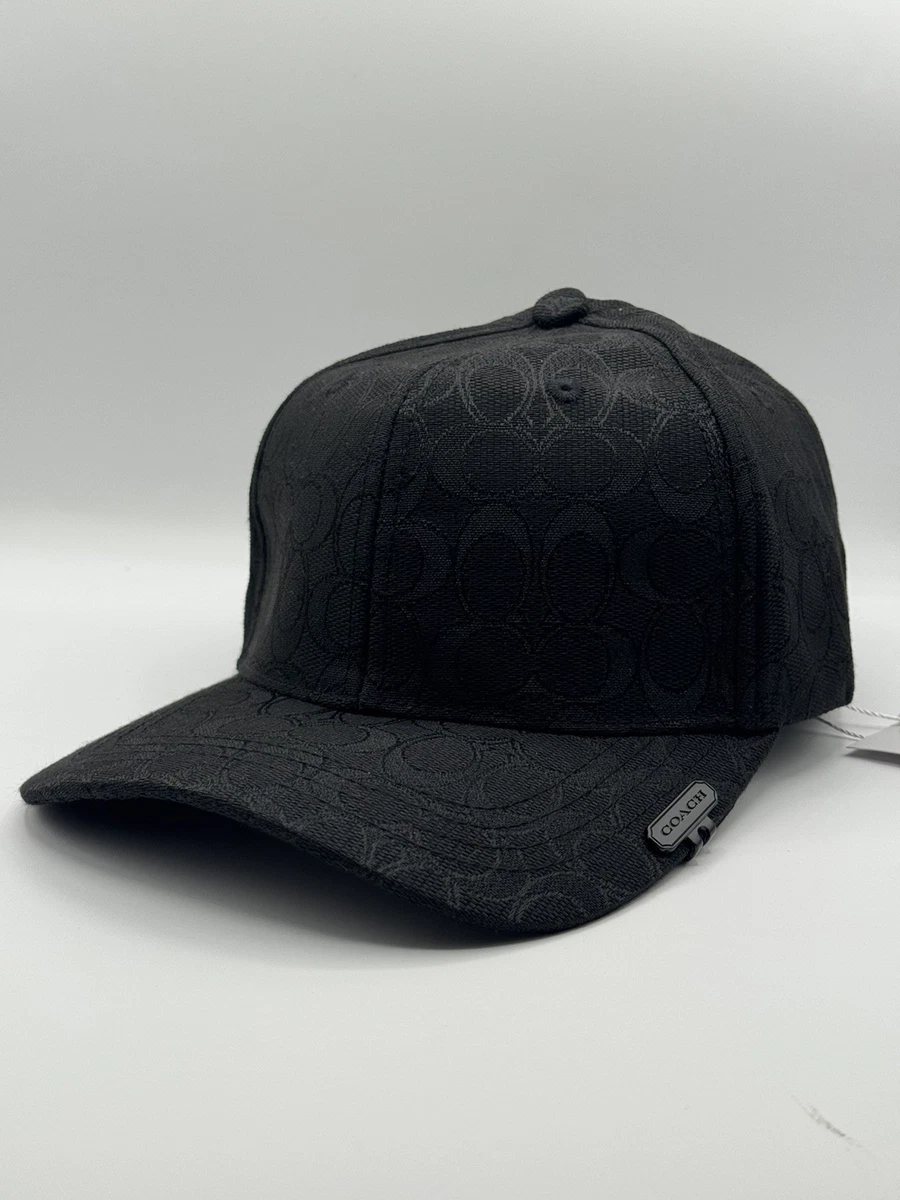 未使用新品COACH Bsball Hat Charcoal XSml/S 未使用新品COACH Bsball Hat Charcoal XSml/S Signature Jacquard