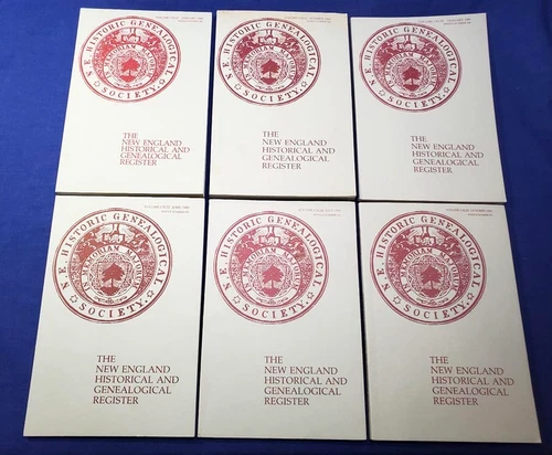 6 Issues New England Historical and Genealogical Register 1988-1989
