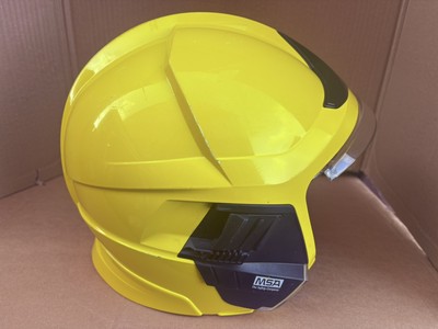 MSA Gallet F1XF gelber Feuerwehrhelm mit integrierter Beleuchtung