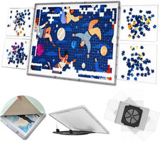 1000 Pieces Puzzle Board 3-In-1 Portable Double-Sided Board Tilting Rotating