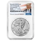 2023-W Burnished $1 American Silver Eagle NGC MS69 ER Trump Label